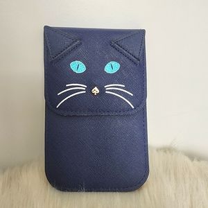 Kate Spade blue cat pouch clutch wallet
